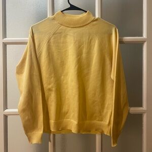 70s VINTAGE Yellow Crew Neck Sweater - size S/M